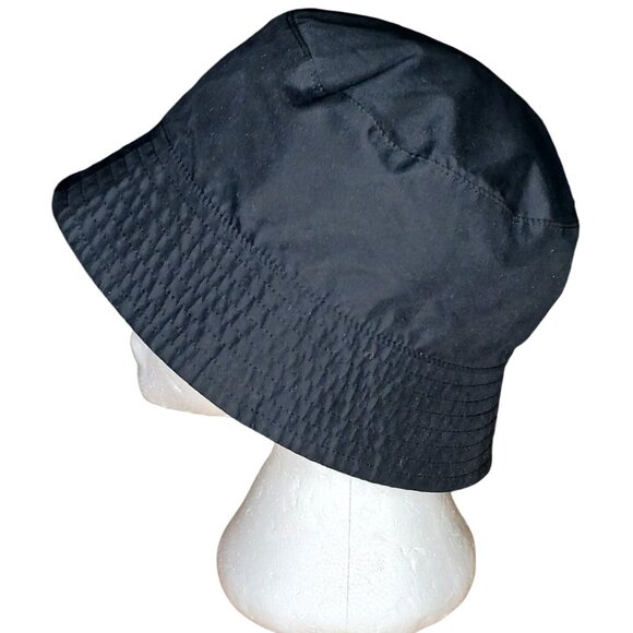 Lands End Black Bucket Hat Microfiber Size S/M Water Resistant Lightweight - Picture 3 of 8
